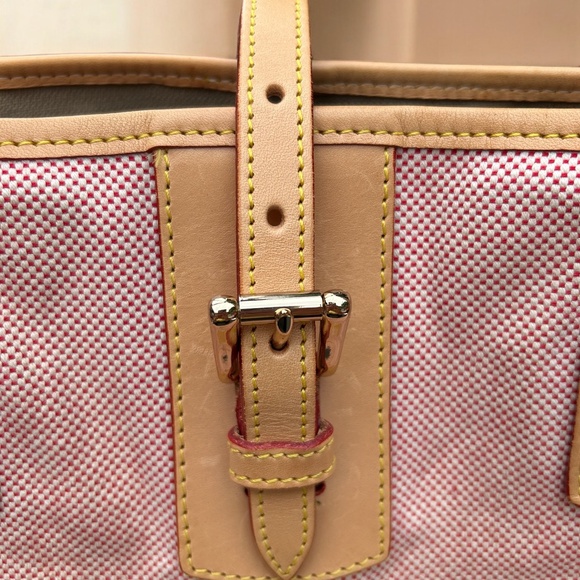 Dooney & Bourke Pink Canvas and Leather Tote - Picture 3 of 14